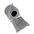 Grey, soft pet house with round entrance and removable cushion. Suitable as a sleeping place or retreat.
