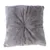 Grey square cushion with a soft, plush surface.