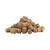 Haufen von beige-braunen, zylinderförmigen Leckerlis oder Snacks für Haustiere.