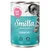 Smilla Poultry Pot Summer Edition with veal, contiene taurina, ricetta senza cereali, 400 g. Immagine di un gatto sulla confezione. Testo in inglese.