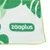 zooplus logótipo em tecido branco com padrões de folhas verdes.