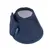 Collerette bleue en tissu à motif hexagonal, fermeture velcro visible avec étiquette portant le texte 'WOUND PROTECT'.