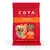 COYA Turkey Treats with Pumpkin, sachet rouge avec photo de friandises et texte anglais : Freeze-dried raw, nothing more. Photo d’un petit chien sur l’emballage.