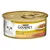 Консерва Purina Gourmet Gold для кошек, Zarte Häppchen in Sauce, mit Truthahn und Ente. На упаковке изображение белой кошки и кусочков корма на тарелке.