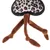 Juguete de peluche con estampado de leopardo y tres patas marrones y suaves. Adecuado para mascotas para jugar.