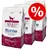 Lot de 3 sacs Monge Natural Superpremium Indoor pour chat, Rich in Chicken, 1,5 kg chacun. Signe promotionnel %. Texte visible : First ingredient N°1 Chicken. Fabriqué en Italie.