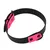 Heim Halsband zweifarbig genietet, schwarz/pink - Halsumfang 36 - 44 cm, B 25 mm