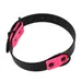 Heim halsband tweekleurig, zwart/roze - 40 cm lang, 25 mm breed