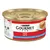 Purina Gourmet Paté con atún y pescado marino, lata con etiqueta roja y foto de un gato blanco y paté servido.