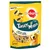 Pedigree Tasty Minis Cheese & Beef Flavour Nibbles, less than 5% fat, no artificial colours or flavours, omega 3, vitamin E. Yellow pack with dog image and treats shown.
