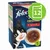 Purina Felix Soup Original macskaeledel, 6×48 g, marha, csirke, bárány. Nagy zöld ikon: 12 tasak. Csomagoláson tál leveses eledellel és fekete-fehér macska. Purina Felix Soup Original macskaeledel, 6×48 g, marha, csirke, bárány. Nagy zöld ikon: 12 tasak. Csomagoláson tál leveses eledellel és fekete-fehér macska.