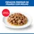 Prato com pedaços premium de frango em molho.