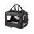 Lionto Hundetransportbox aus Textil, schwarz - B 42 x T 60 x H 44 cm