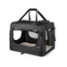Lionto Hundetransportbox aus Textil, schwarz - B 34 x T 50 x H 36 cm