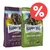 Happy Dog Sensible Trockenfutter für Hunde, Sorten Ireland mit Lachs & Kaninchen und Neuseeland mit Lamm, jeweils 11kg. Hinweis auf Rabatt durch rotes Prozent-Symbol.