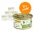 GimCat SUPERFOOD SHINYCAT DUO tinned cat food, visible text: Hühnerfilet mit Apfel, Try now! Orange badge, six tins shown with green apple image on label.