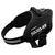 Black Julius-K9 IDC power harness with reflective stripes and sturdy fastener. Visible brand name: Julius-K9.