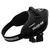 Black Julius-K9 IDC Power harness with reflective stripes and handle, suitable for dogs.