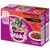 Whiskas Klassische Auswahl in Sauce macskatáplálék, Junior 2–12 Monate, 12×100 g, látható ízek: Huhn, Rind, Lamm, Kaninchen. Cica képe a dobozon.