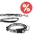 Graues Halsband und Leine mit Pfotenmuster, Rabatt-Symbol in Rot mit Prozentzeichen.