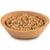 Wooden bowl with a mix of chopped ingredients, including orange and white pieces.