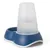 Blue water dispenser with transparent container, suitable for automatic water supply.