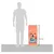 Product size comparison showing a bag of Purina Beta Light next to a human silhouette, with the bag height labelled as 811 mm.