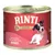 Rinti Gold hundmatburk, med fina bitar av nötkött, röd design med hundbild.