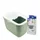 Komplettset: Toilette botanisch grün/weiß + 6 Bag it up