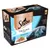 Sheba Fine Flakes in Jelly Fish Collection, 12 x 85g. With whitefish, salmon, cod, tuna. Image of cat and fish flakes on packaging.