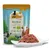 catz finefood Bio Rind macskaeledel tasakban, előtte tálon nedves eledel. Feliratok: Made in Germany, BIO, 94 % hús, gabonamentes, állatkísérlet-mentes.