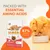 Product highlights essential amino acids and 87% animal protein content, with packaging showing food for adult pets with salmon. Image includes a pet eating from a bowl.