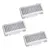 Lot de 3 filtres rectangulaires blancs à grille, avec éléments en plastique et matière filtrante visible à l’intérieur.