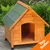 Wooden dog kennel with green roof, open doorway and black feet. Orange corner banner reads 'Top Seller'. Wooden dog kennel with green roof, open doorway and black feet. Orange corner banner reads 'Top Seller'.