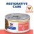 Canned food labelled Prescription Diet ON-CARE, restorative care with chicken and vegetables, showing product contents and key features.