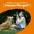 Text reads: Ready to support Fido’s seasonal allergies? Image shows a dog outdoors with a person holding flowers, suggesting allergy support for pets.