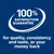100% SATISFACTION GUARANTEE for quality, consistency and taste, or your money back. Tekst na engleskom jeziku.