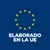 Texto: ELABORADO EN LA UE, con círculo de estrellas amarillas sobre fondo azul representando la Unión Europea.