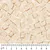 Trozos cuadrados de alimento liofilizado para mascotas, color beige, mostrados junto a una regla en centímetros para referencia de tamaño. Cada pieza mide aproximadamente 1 cm.