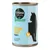 Cosma Nature kipfilet in bouillon, 100% natuurlijke ingrediënten. Afgebeeld: blik met zwarte kattensilhouet en blauwe achtergrond.