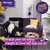 Image shows a cat stressed on a messy sofa during home changes and relaxed on a tidy sofa, with text: 'Because your cat enjoys changes at home less than you do.'