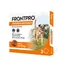 Frontpro comprimidos masticables para perros de 4-10 kg, 28,3 mg de afoxolaner. Eficaz contra pulgas y garrapatas durante 30 días. Paquete con 3 comprimidos.