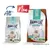 Karma dla kotów Happy Cat Haut & Fell Skin & Coat, Sensitive 1+ years, opakowania 300 g, 1,3 kg i 4 kg. Widoczny kot, symbole składników, tekst po niemiecku: Neu.