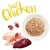 Just Chicken. Shown: raw chicken meat, offal and minced chicken meat on a plate.