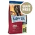 Confezione di crocchette per cani Happy Dog Supreme Sensible Africa, struzzo e patate, 11 kg, scritta GRAIN FREE, Made in Germany visibile sulla parte superiore.