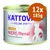 Kattovit Feline Diet con pollo, NIERE/Renal Niereninsuffizienz, confezione 12x185g. Testo in tedesco visibile sull'etichetta.