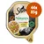 Sheba Nature's Collection in salsa, confezione da 44 x 85 g. Immagine di cibo per gatti con pollo e peperoni rossi, scritte in tedesco e francese, simbolo riciclabile visibile.