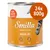 Smilla Poultry Pot, 24x800g, con cuori di pollame, contiene taurina, senza cereali, made in Germany. Testo visibile: Food for a lifetime, contains taurine, grain-free.