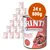 Pack de 24 latas de 800 g de Rinti Kennerfleisch mit Rind, getreidefrei. Imagen muestra las latas apiladas y detalle del envase con carne visible en la etiqueta.