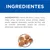 Ingredientes: harina de pollo y pavo, maíz, trigo, arroz cervecero, grasa animal, digest, aceite vegetal, minerales, semilla de lino, tomate, cítricos y espinacas desecadas. Imagen de croquetas.